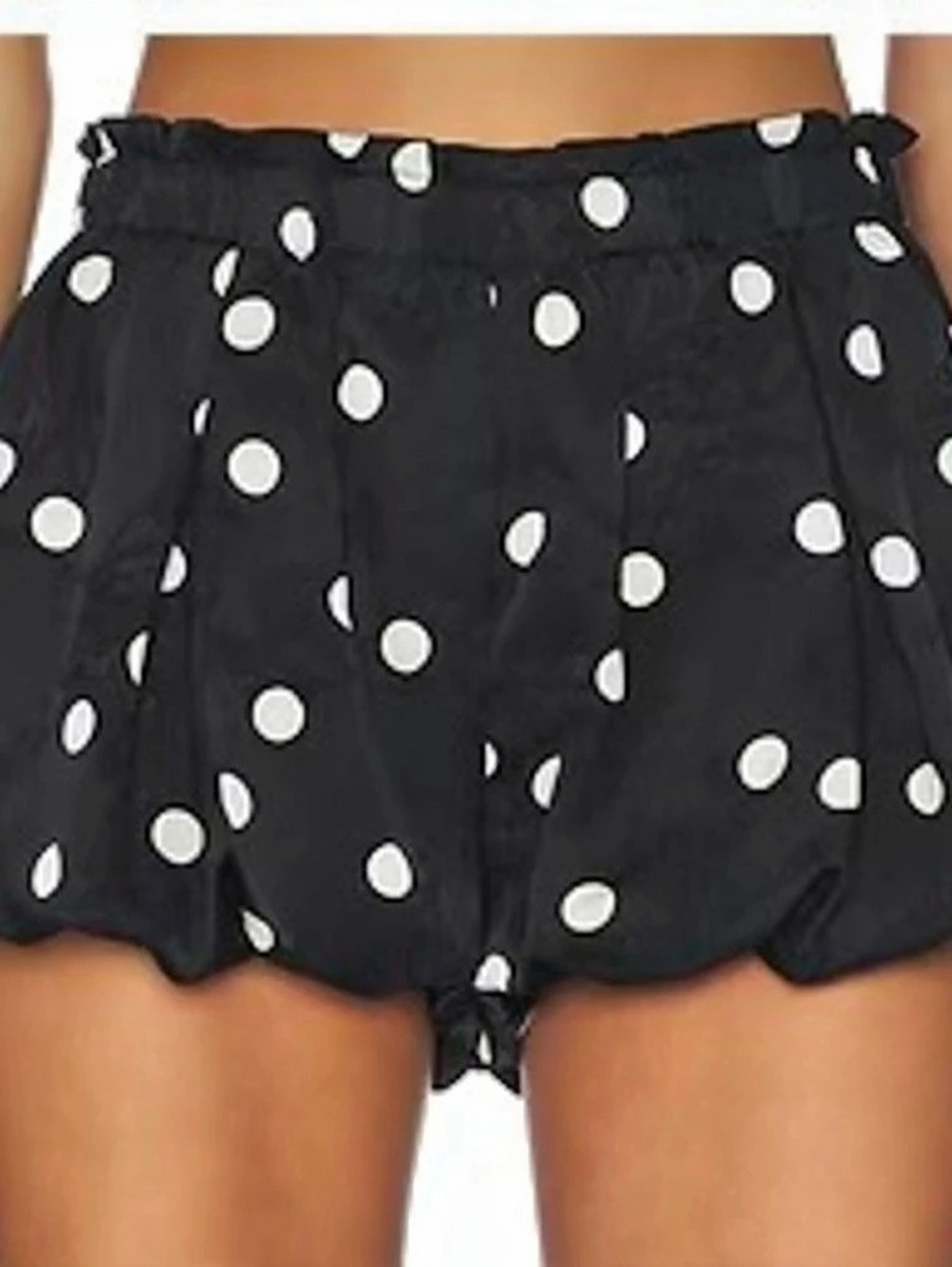 Lisa says gah Black with white polka dot Fiona shorts